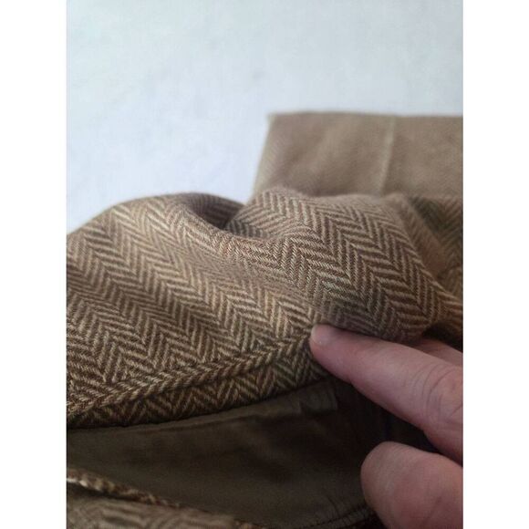 Banana Republic Wool Blend Chevron Tweed Kick Flare Dress Pants Sz 4 - Picture 7 of 7